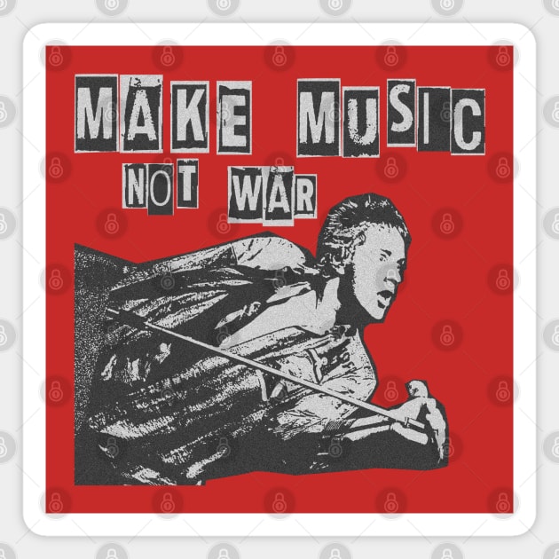make music not war vintage punk art Magnet by psninetynine